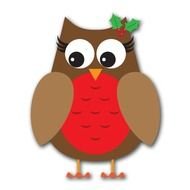Christmas Owls Clip Art N11