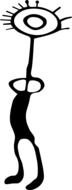 Clip art of Hawaiian Petroglyphs