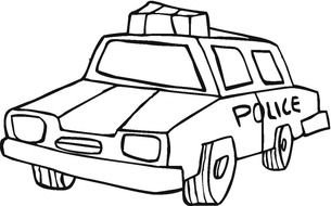 police car as graphics