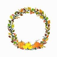 vegetable wreath drawing