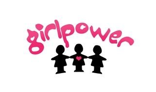 Girl Power, pink and black Logo