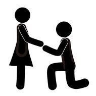 Marriage Proposal Silhouette Clip Art