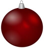 burgundy shiny christmas ball