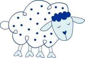 drawing of a blue sheep