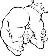 drawing Billiken Mooning