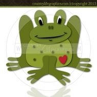 Heart Frog Papercraft