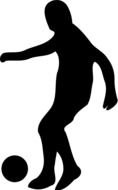 Soccer Silhouette Clip Art drawing