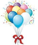 clipart of the High Resolution Birthday Balloons