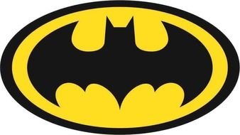 Batman symbol in elliptic frame, Clip Art
