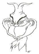 black and white grinch picture