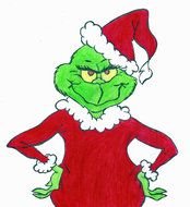 Mean Grinch Clip Art drawing