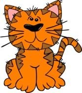 Orange Cat Clip Art N15