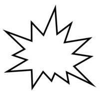 Blank Comic Pow Clip Art