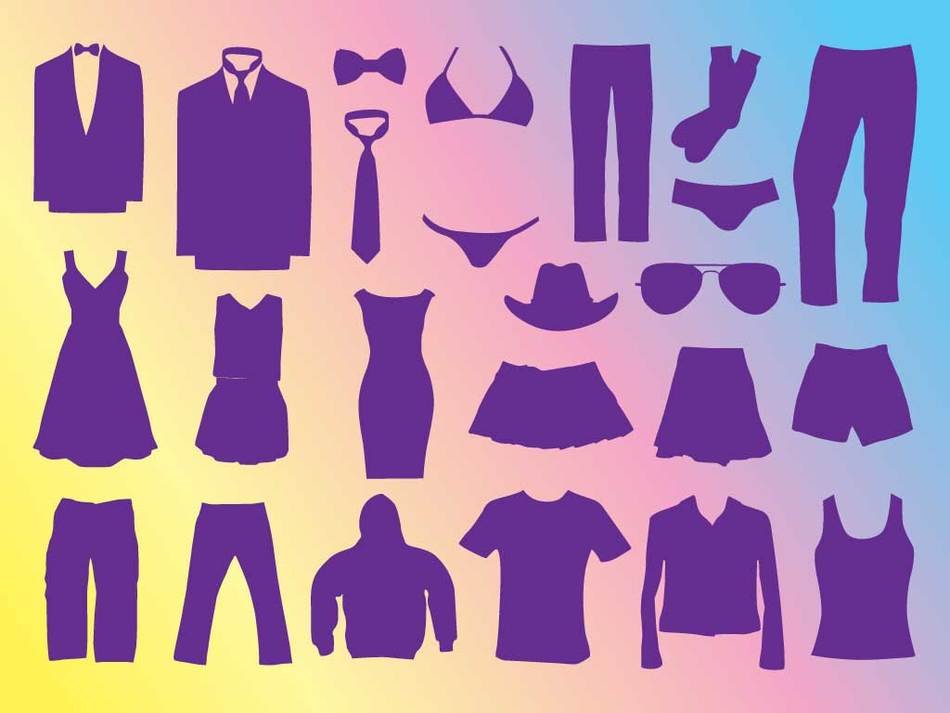 clipart of the clothes Silhouette