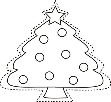 Christmas Tree Coloring Book Pages