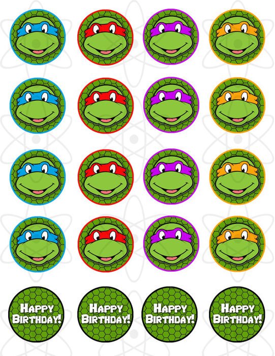 Teenage Mutant Ninja Turtles Cupcake Toppers N5