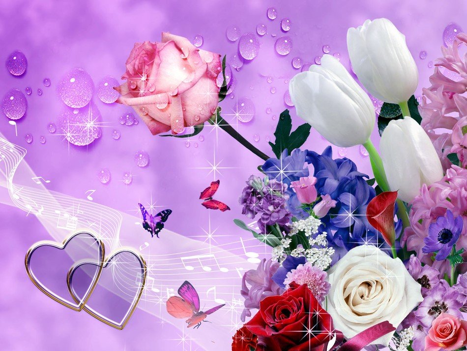 Beautiful Flowers as picture for clipart