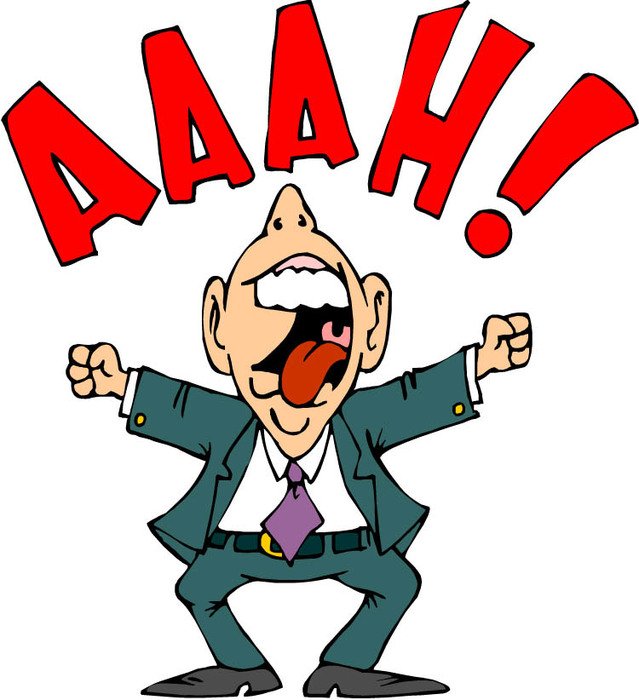 Clip Art Frustrated Office Work