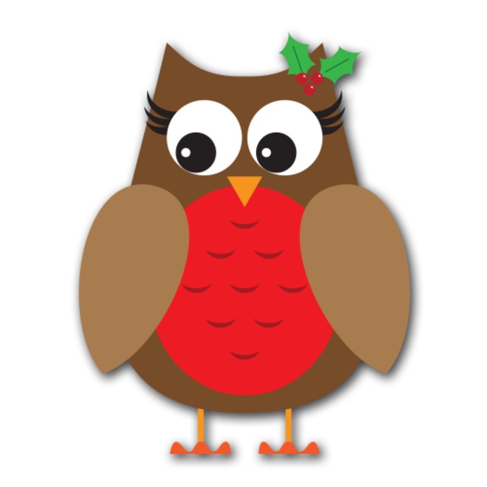 Christmas Owls Clip Art N11