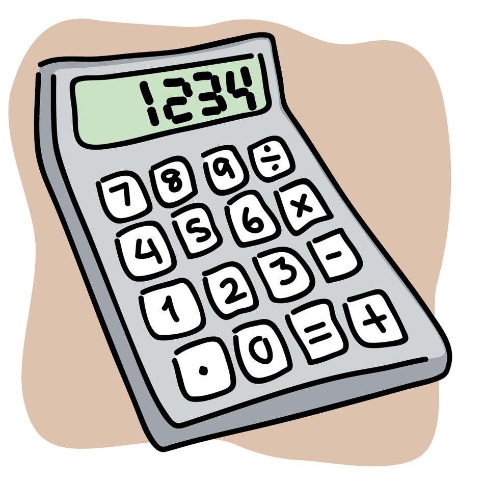 painted gray calculator