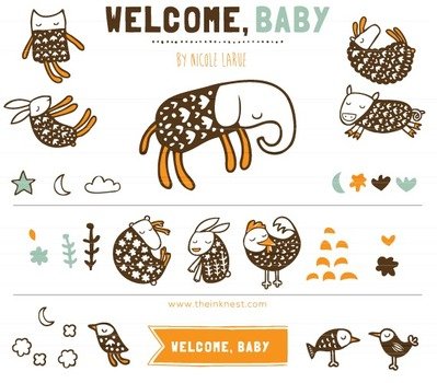Welcome Baby Clip Art N4