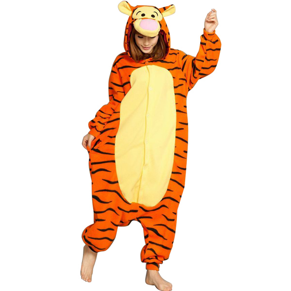 Pajamas Adult Cosplay Costume Sleepsuit Animal Anime Jump Tigger free ...