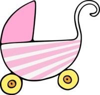 Pink Baby Carriage Clip Art
