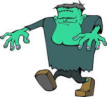 Ä°llustration of Cartoon Frankenstein