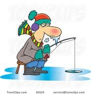 Ice Fishing Cartoon