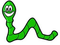 animated green worm