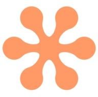 Bright orange flower clipart