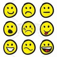 Cartoon Smiley Faces N15