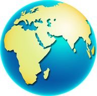 World Globe Map Clip Art N3
