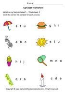 Alphabet ABC Worksheets For Kindergarten