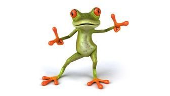 ceramic dancing frog