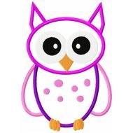 Cute Owl Applique Design