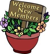 Welcome New Members Clip Art drawing