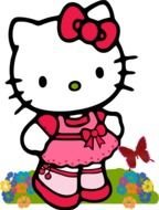 Hello Kitty flowers drawing
