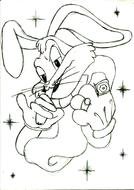 Gangster Bugs Bunny drawing