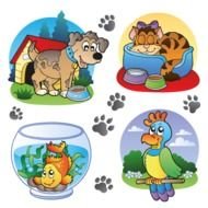 Kinder Wandtattoo Haustiere 4 Bild 1