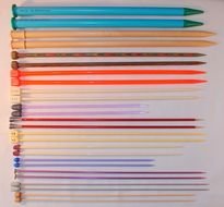 variety of knitting needles as a picture for clipart