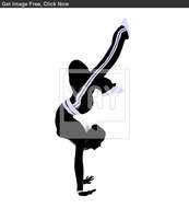 Female Hip Hop Dancer Silhouette N2