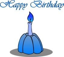 Happy Birthday Blue Cake Clip Art