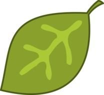 big green Leaf Clip Art drawing