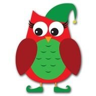 Christmas Owls Clip Art N12