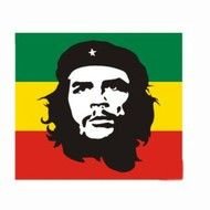 Che guevara on the flag as illustration