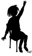 Young Girl Silhouette drawing