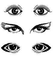 drawings of eyes of different shapes