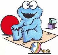 Cookie Monster baby drawing