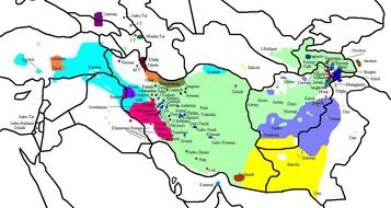 Modern Day Persia Map drawing